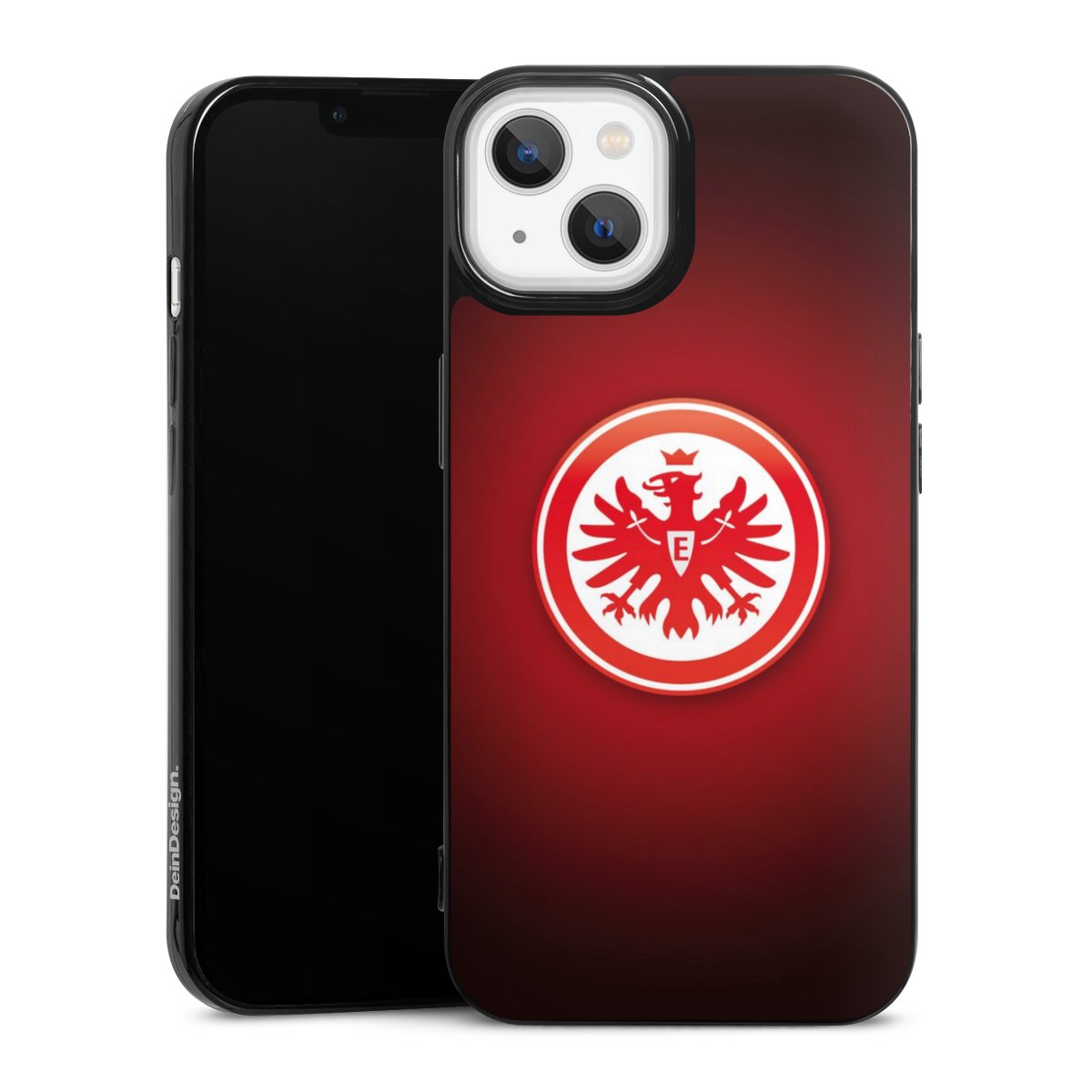 iPhone 13 Handy Slim Case extra dünn Silikon Handyhülle schwarz Hülle Eintracht Frankfurt Official Licensed Product Coat Of Arms Silikon Slim Case