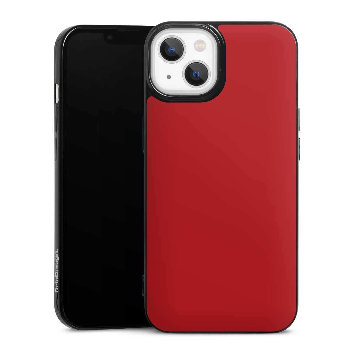 iPhone 13 Handy Slim Case extra dünn Silikon Handyhülle schwarz Hülle Colour Unicoloured Red Silikon Slim Case