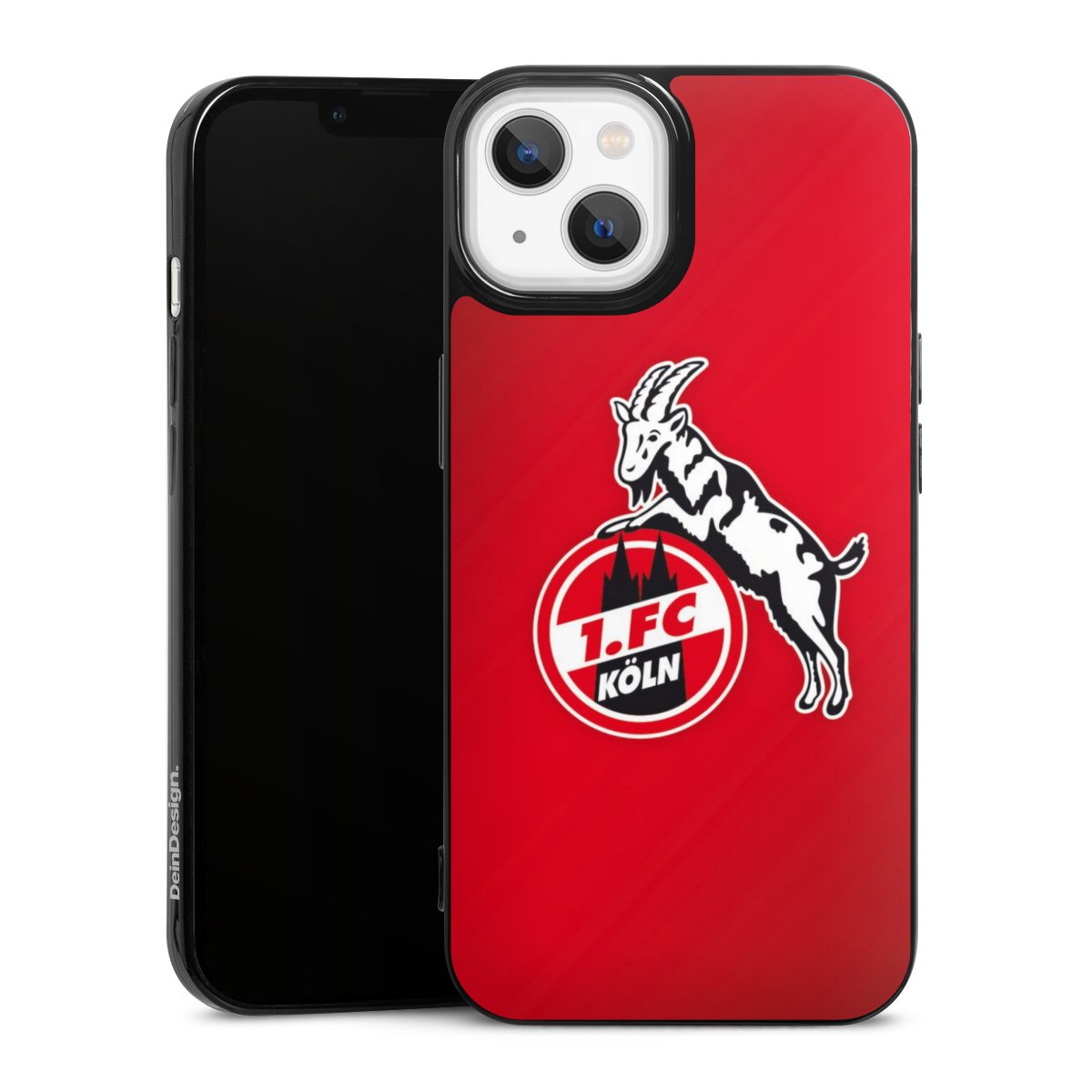 iPhone 13 Handy Slim Case extra dünn Silikon Handyhülle schwarz Hülle Official Licensed Product Effzeh 1. Fc Köln Silikon Slim Case