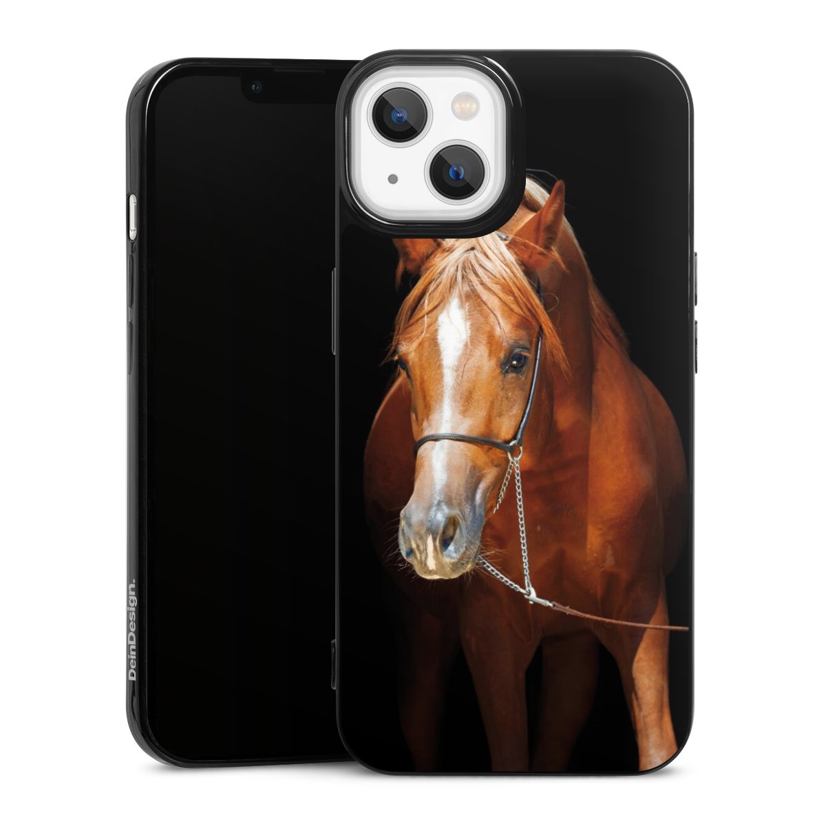 iPhone 13 Handy Slim Case extra dünn Silikon Handyhülle schwarz Hülle Mare Horse Hobby Silikon Slim Case