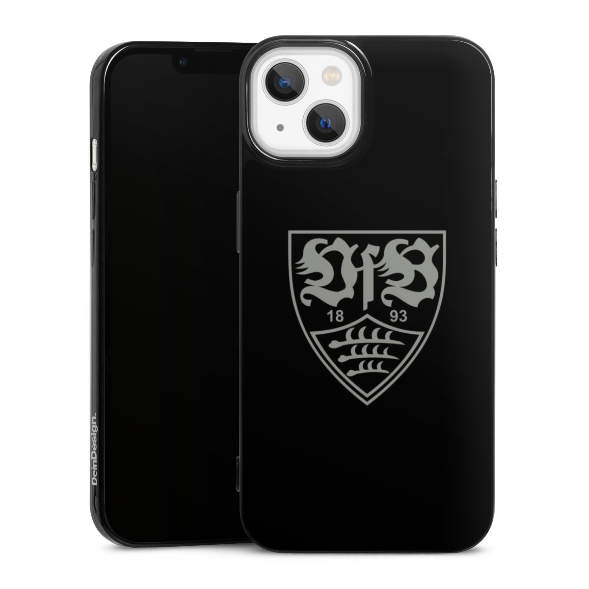 iPhone 13 Handy Slim Case extra dünn Silikon Handyhülle schwarz Hülle Official Licensed Product Vfb Stuttgart Silikon Slim Case