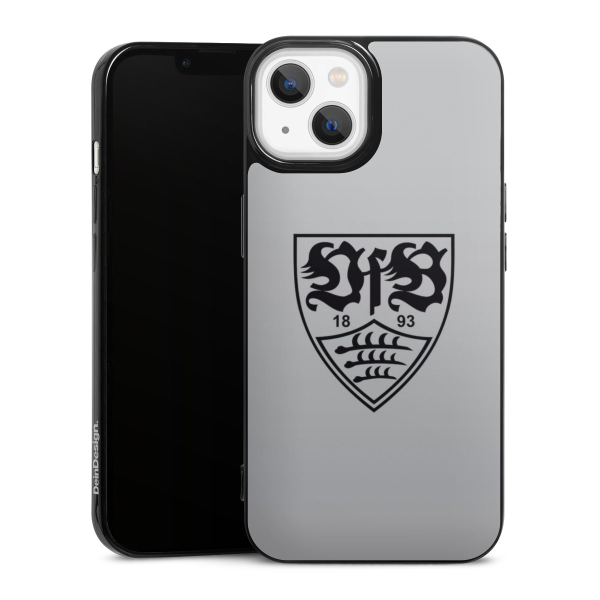 iPhone 13 Handy Slim Case extra dünn Silikon Handyhülle schwarz Hülle Logo Vfb Stuttgart Official Licensed Product Silikon Slim Case