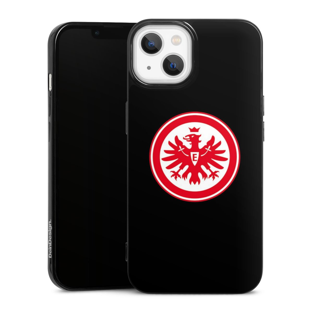 iPhone 13 Handy Slim Case extra dünn Silikon Handyhülle schwarz Hülle Eintracht Frankfurt Sge Eagle Silikon Slim Case