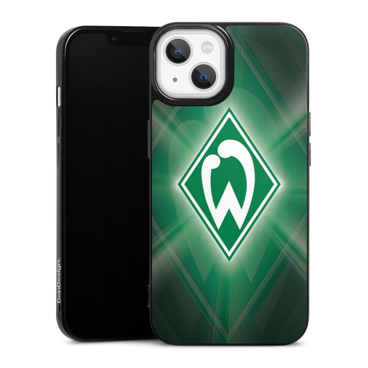 iPhone 13 Handy Slim Case extra dünn Silikon Handyhülle schwarz Hülle Sv Werder Bremen Official Licensed Product Coat Of Arms Silikon Slim Case