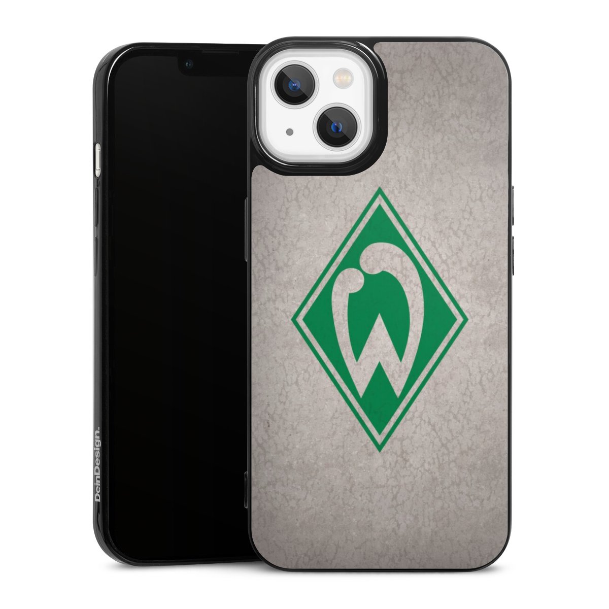 iPhone 13 Handy Slim Case extra dünn Silikon Handyhülle schwarz Hülle Sv Werder Bremen Concrete Official Licensed Product Silikon Slim Case