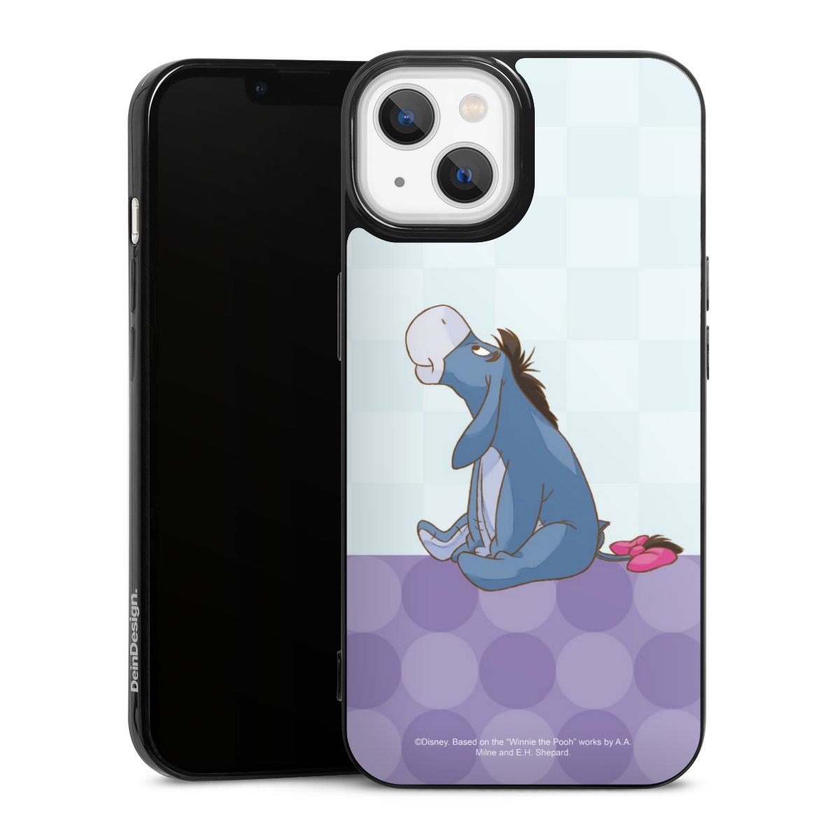 iPhone 13 Handy Slim Case extra dünn Silikon Handyhülle schwarz Hülle Disney Donkey Winnie The Pooh Silikon Slim Case