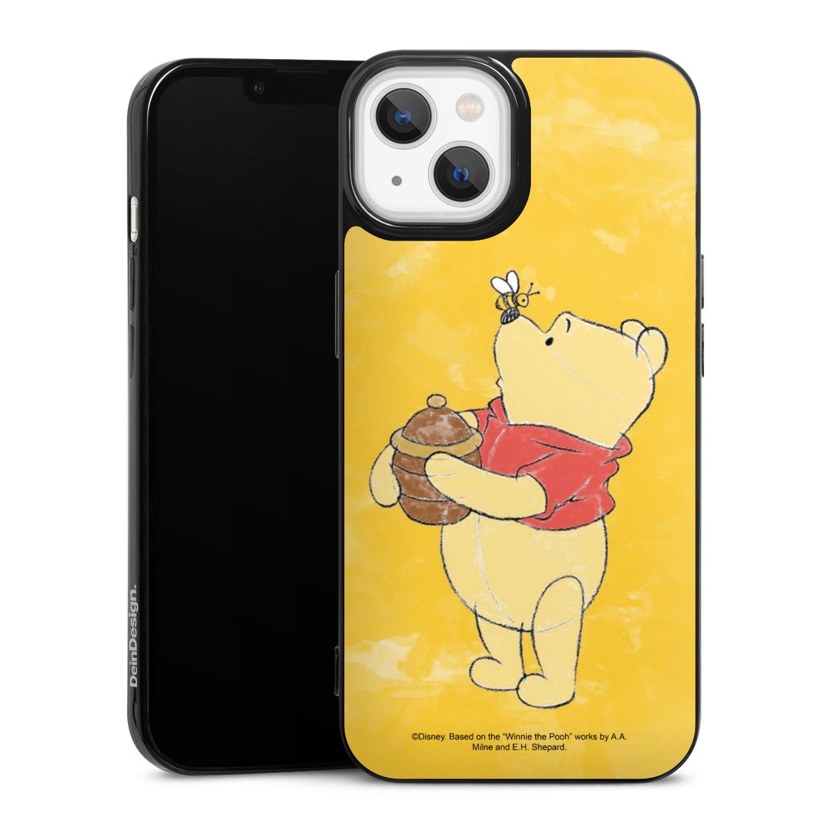 iPhone 13 Handy Slim Case extra dünn Silikon Handyhülle schwarz Hülle Official Licensed Product Winnie The Pooh Disney Silikon Slim Case