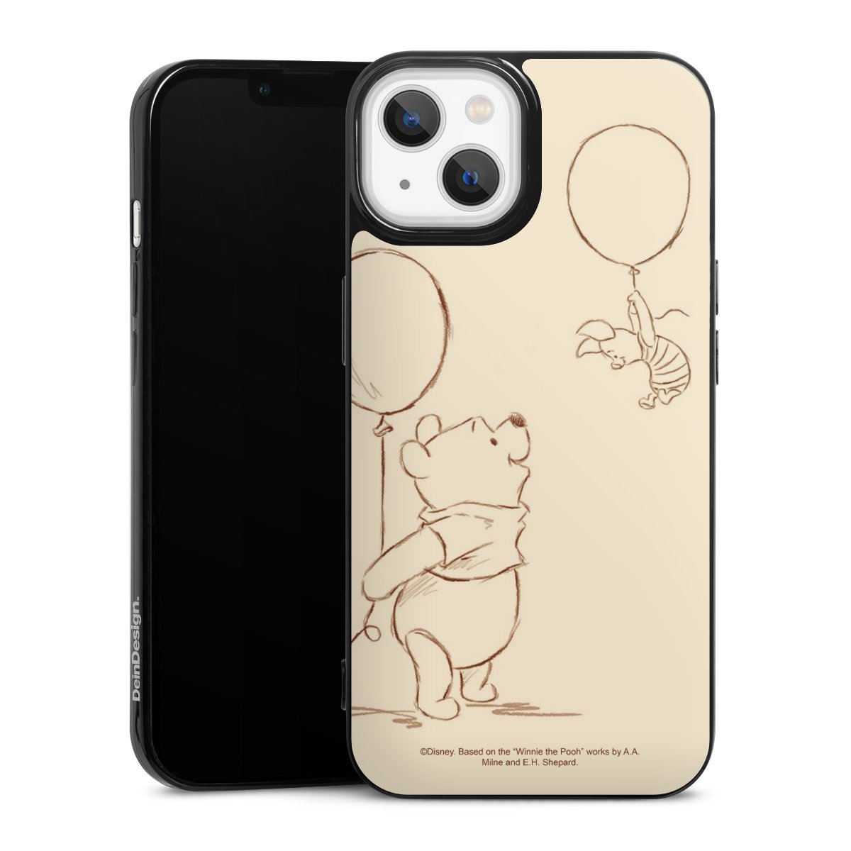 iPhone 13 Handy Slim Case extra dünn Silikon Handyhülle schwarz Hülle Official Licensed Product Winnie The Pooh Disney Silikon Slim Case