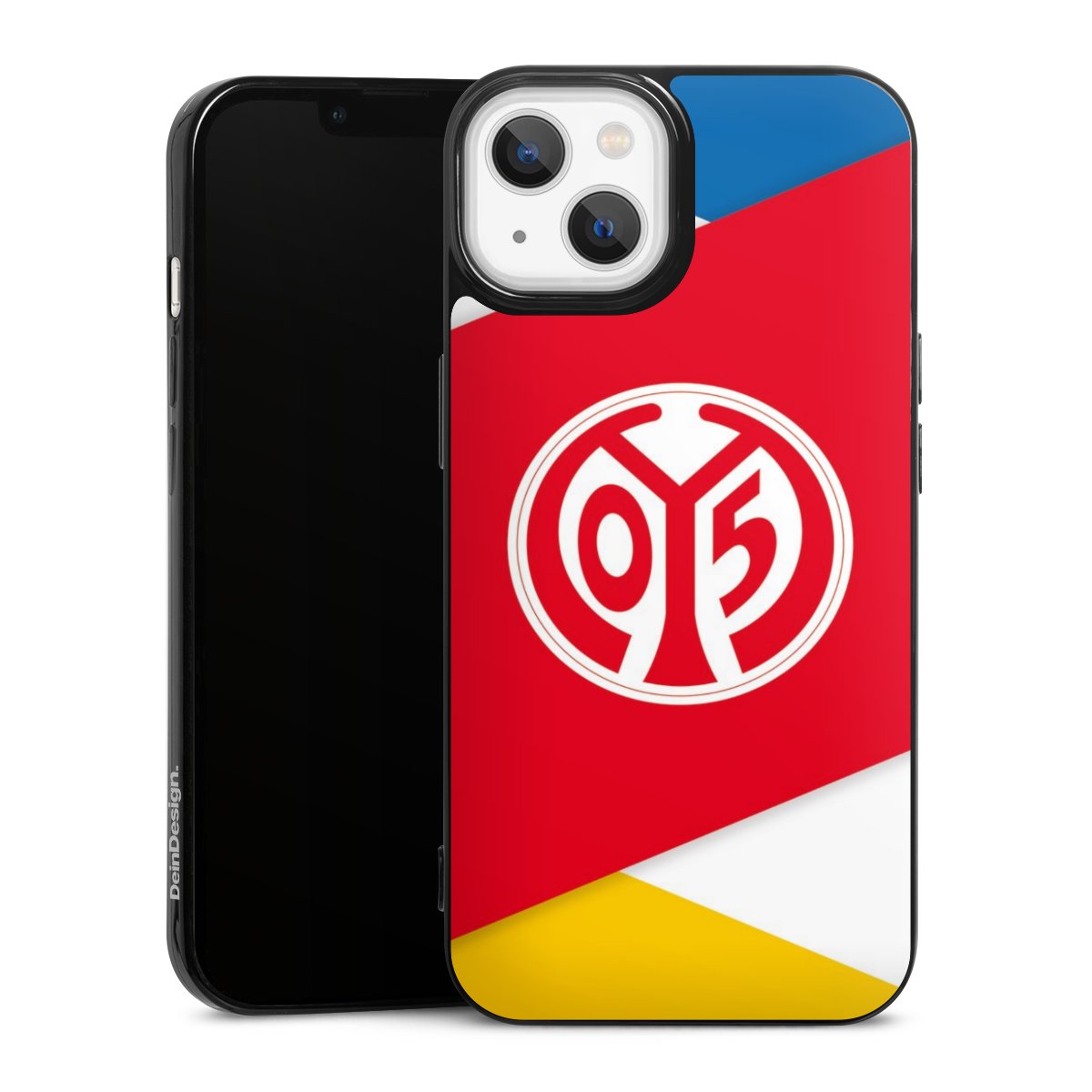 iPhone 13 Handy Slim Case extra dünn Silikon Handyhülle schwarz Hülle Official Licensed Product Soccer 1. Fsv Mainz 05 E.V. Silikon Slim Case