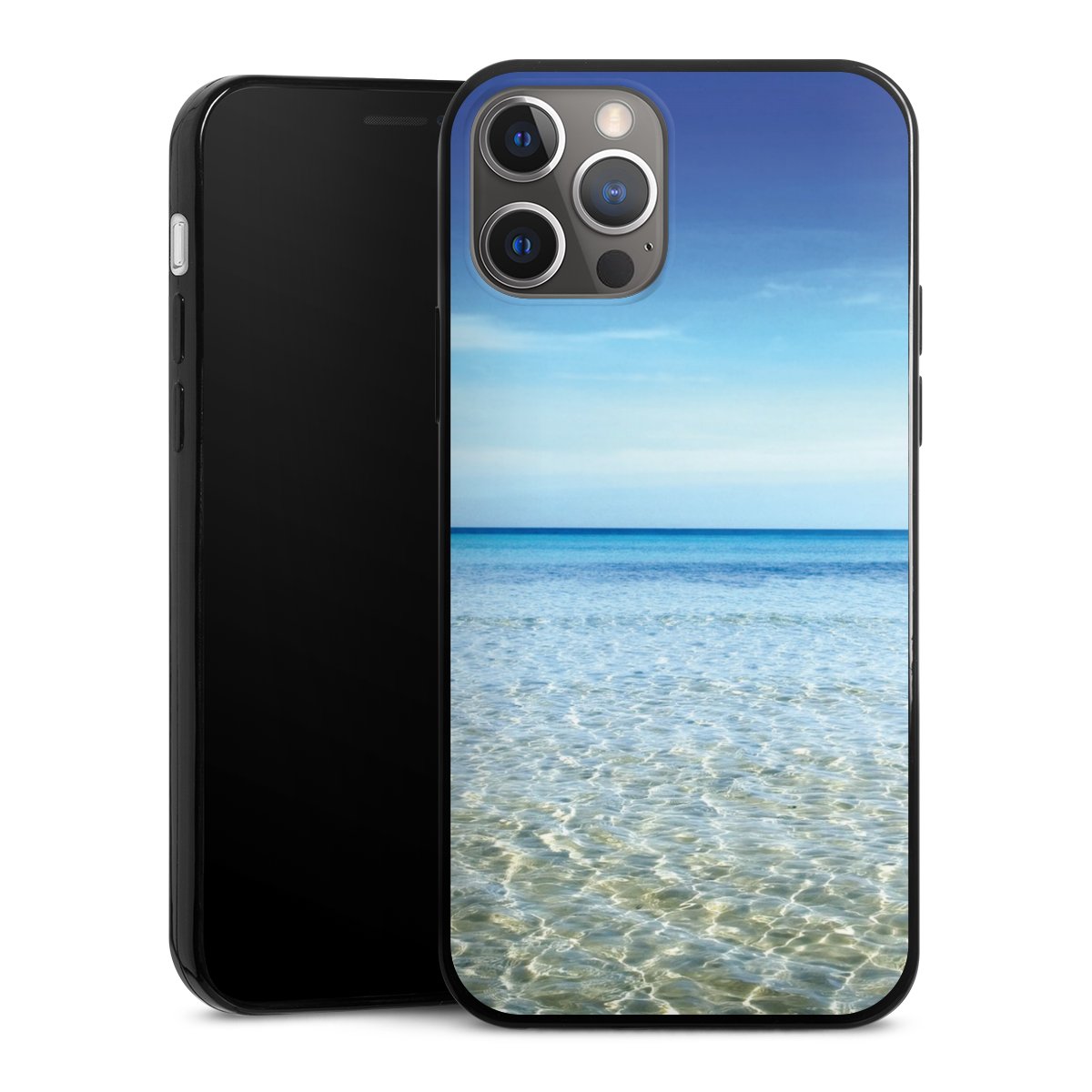 iPhone 12 Pro Handy Slim Case extra dünn Silikon Handyhülle schwarz Hülle Urlaub Sky Ocean Silikon Slim Case