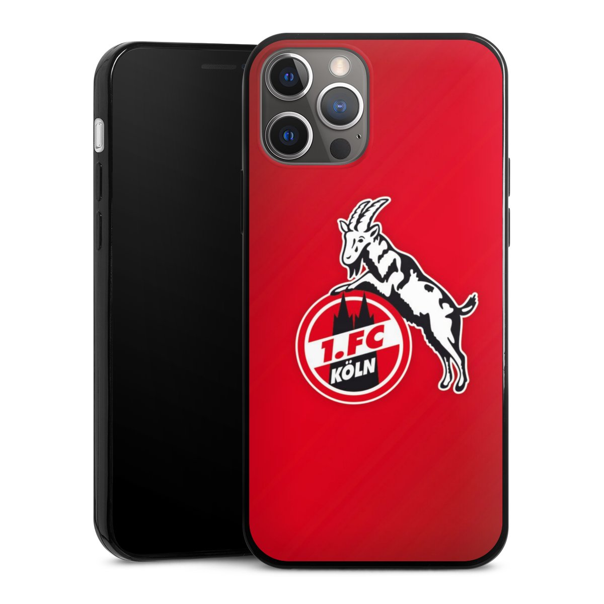 iPhone 12 Pro Handy Slim Case extra dünn Silikon Handyhülle schwarz Hülle Official Licensed Product Effzeh 1. Fc Köln Silikon Slim Case