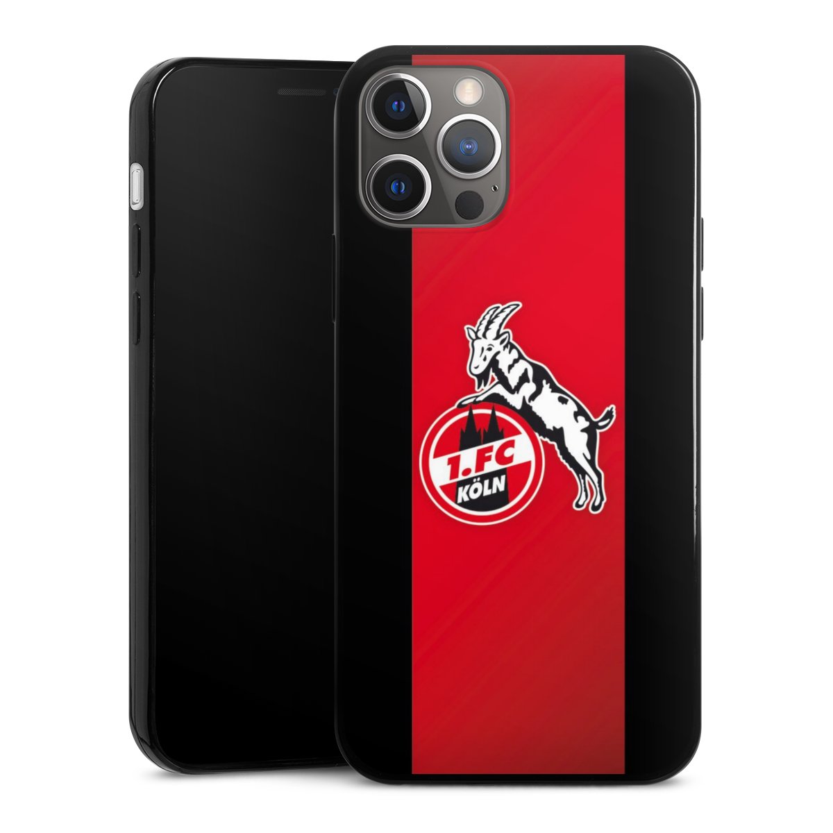 iPhone 12 Pro Handy Slim Case extra dünn Silikon Handyhülle schwarz Hülle Official Licensed Product Billy Goat Hennes 1. Fc Köln Silikon Slim Case