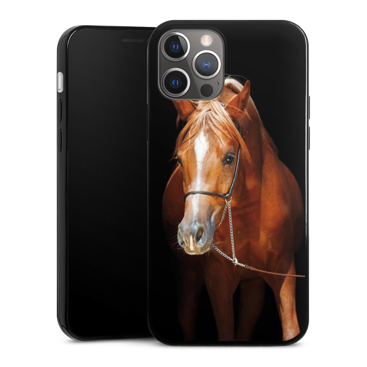 iPhone 12 Pro Handy Slim Case extra dünn Silikon Handyhülle schwarz Hülle Mare Horse Hobby Silikon Slim Case