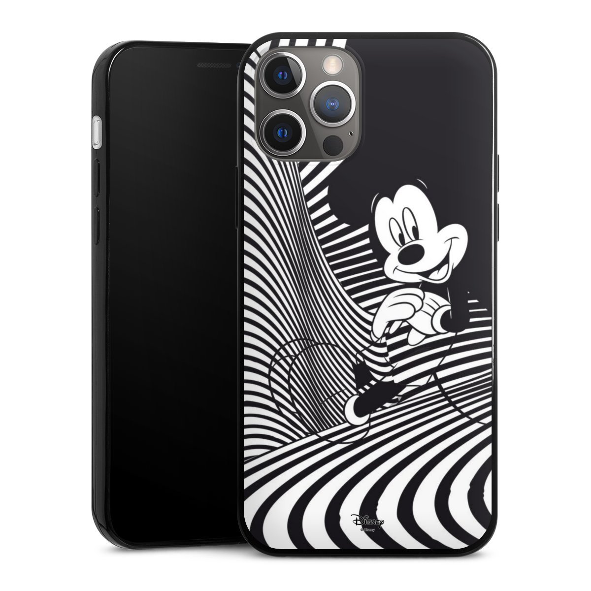 iPhone 12 Pro Handy Slim Case extra dünn Silikon Handyhülle schwarz Hülle Mickey Mouse Official Licensed Product Disney Silikon Slim Case