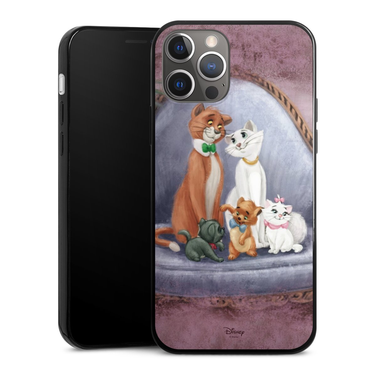 iPhone 12 Pro Handy Slim Case extra dünn Silikon Handyhülle schwarz Hülle Official Licensed Product Disney Aristocats Silikon Slim Case