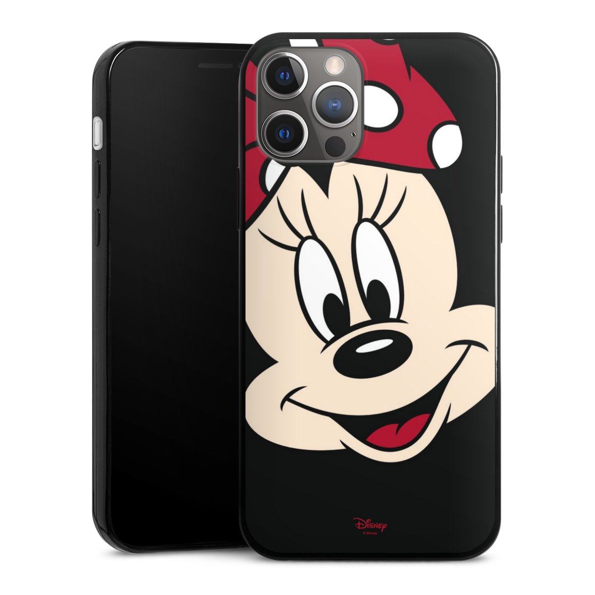 iPhone 12 Pro Handy Slim Case extra dünn Silikon Handyhülle schwarz Hülle Minnie Mouse Official Licensed Product Disney Silikon Slim Case