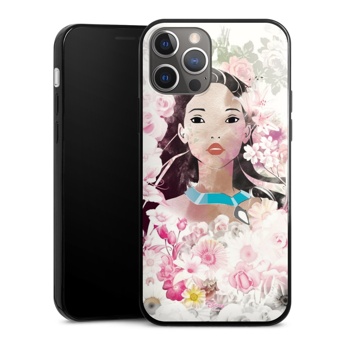 iPhone 12 Pro Handy Slim Case extra dünn Silikon Handyhülle schwarz Hülle Pocahontas Official Licensed Product Disney Silikon Slim Case