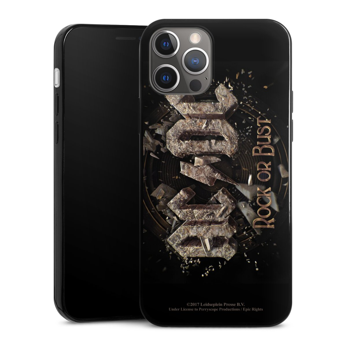 iPhone 12 Pro Handy Slim Case extra dünn Silikon Handyhülle schwarz Hülle Acdc Official Licensed Product Rock Or Bust Silikon Slim Case