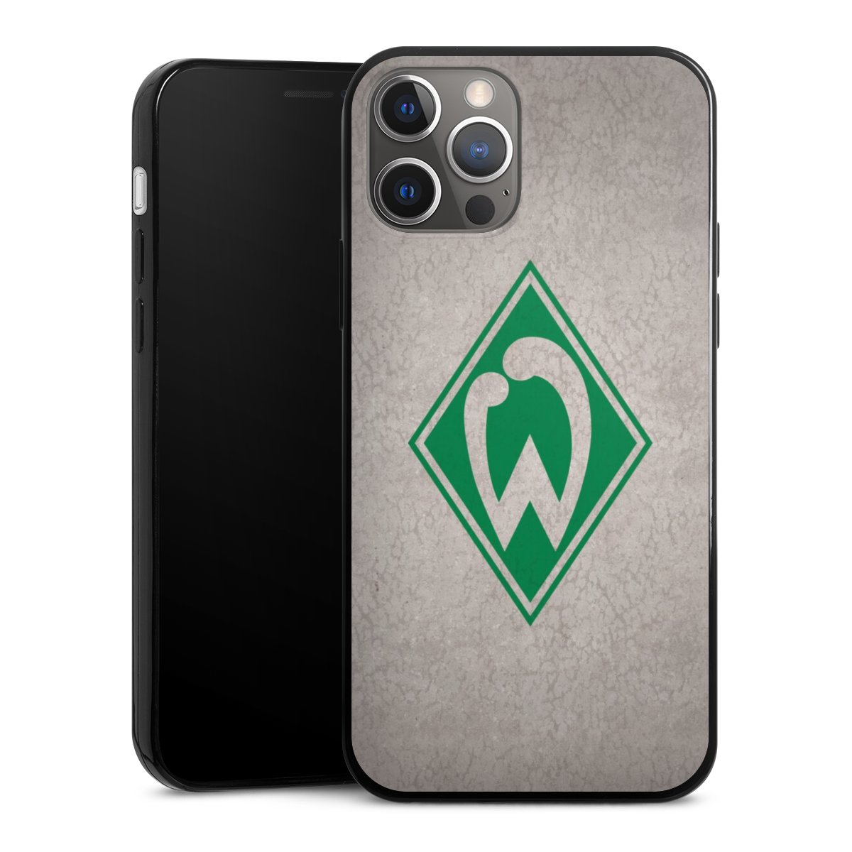 iPhone 12 Pro Handy Slim Case extra dünn Silikon Handyhülle schwarz Hülle Sv Werder Bremen Concrete Official Licensed Product Silikon Slim Case