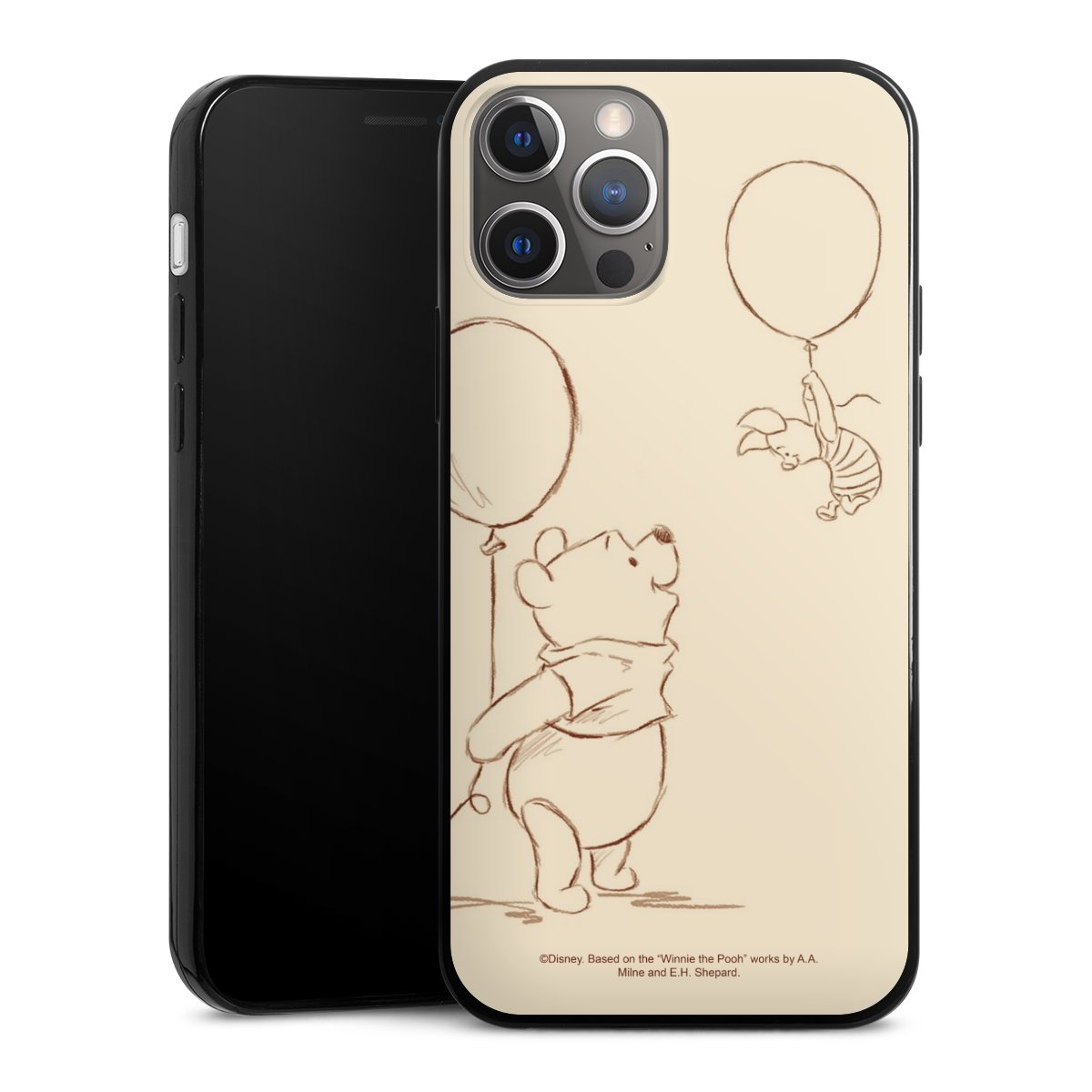 iPhone 12 Pro Handy Slim Case extra dünn Silikon Handyhülle schwarz Hülle Official Licensed Product Winnie The Pooh Disney Silikon Slim Case