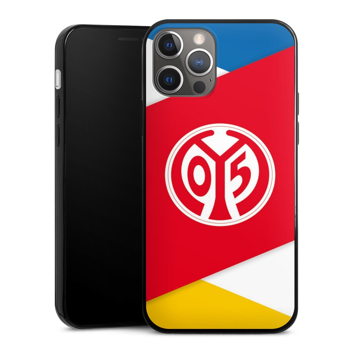 iPhone 12 Pro Handy Slim Case extra dünn Silikon Handyhülle schwarz Hülle Official Licensed Product Soccer 1. Fsv Mainz 05 E.V. Silikon Slim Case