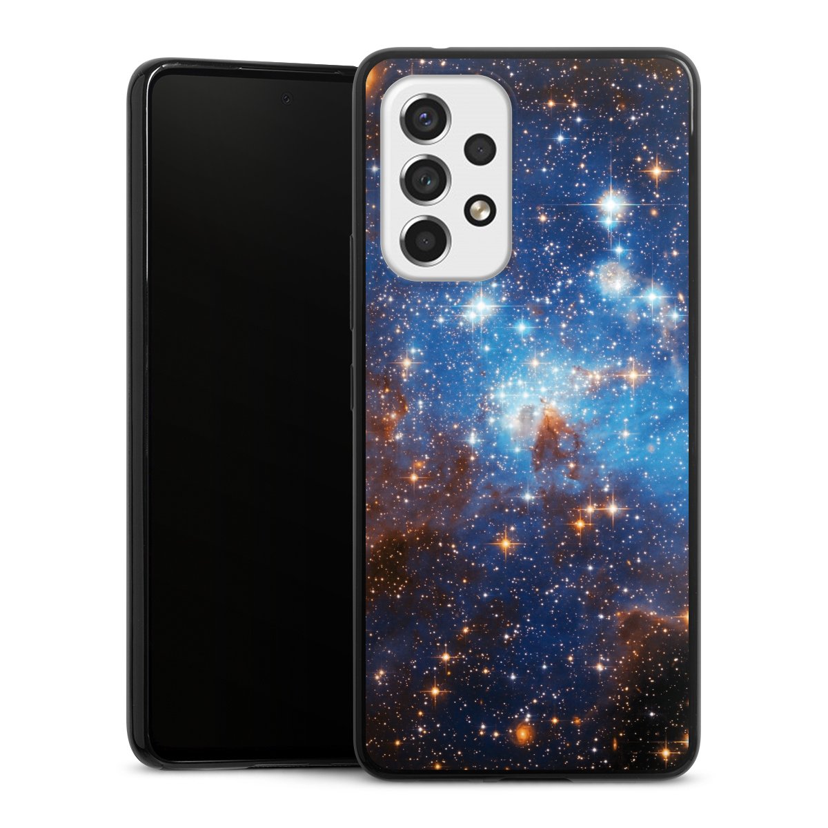 Galaxy A53 5G Handy Slim Case extra dünn Silikon Handyhülle schwarz Hülle Star Weltall Galaxy Silikon Slim Case