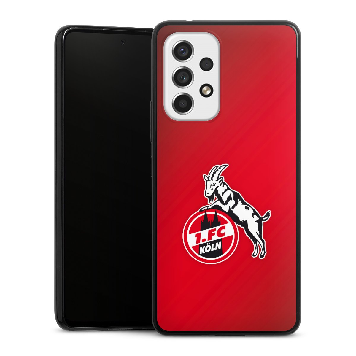 Galaxy A53 5G Handy Slim Case extra dünn Silikon Handyhülle schwarz Hülle Official Licensed Product Effzeh 1. Fc Köln Silikon Slim Case