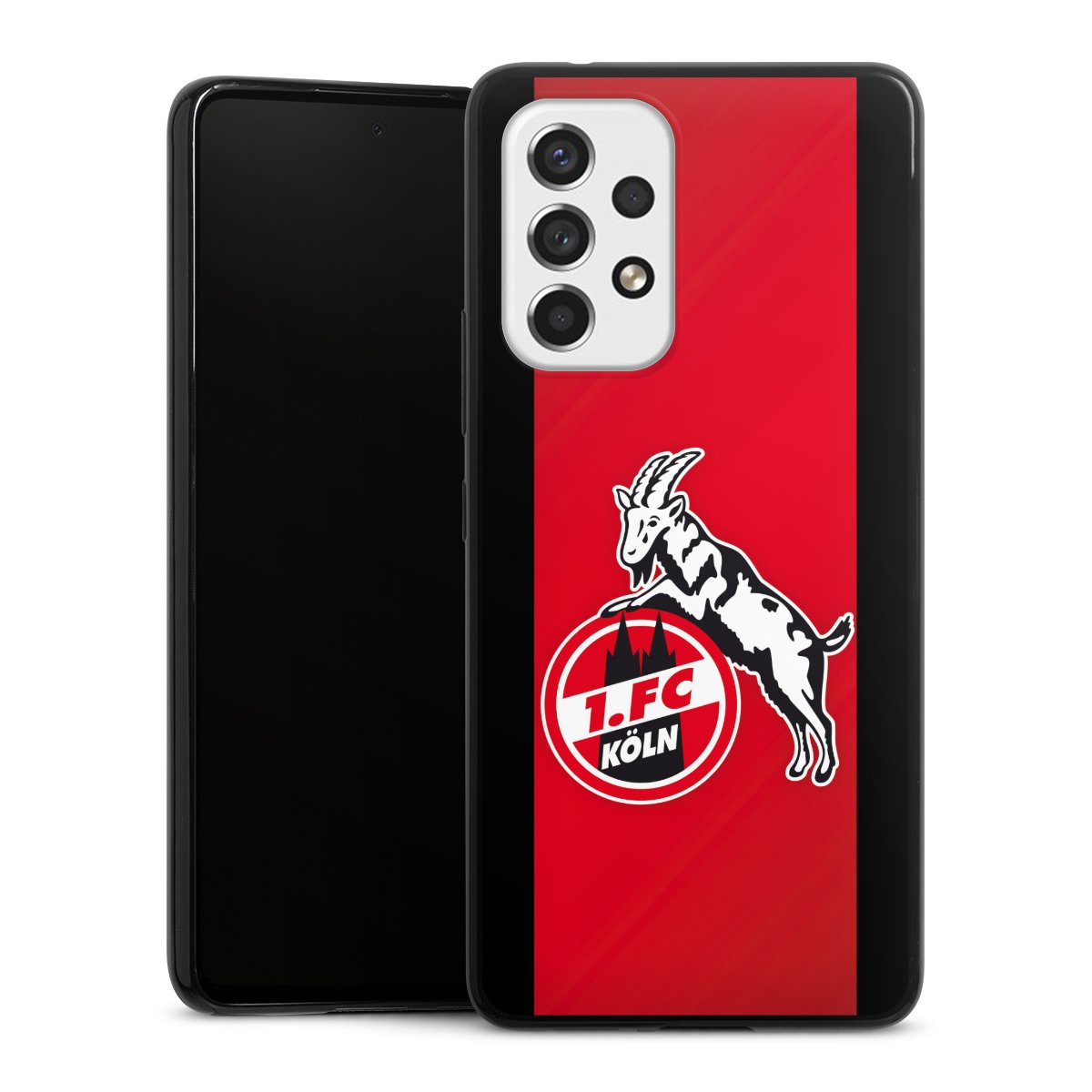 Galaxy A53 5G Handy Slim Case extra dünn Silikon Handyhülle schwarz Hülle Official Licensed Product Billy Goat Hennes 1. Fc Köln Silikon Slim Case