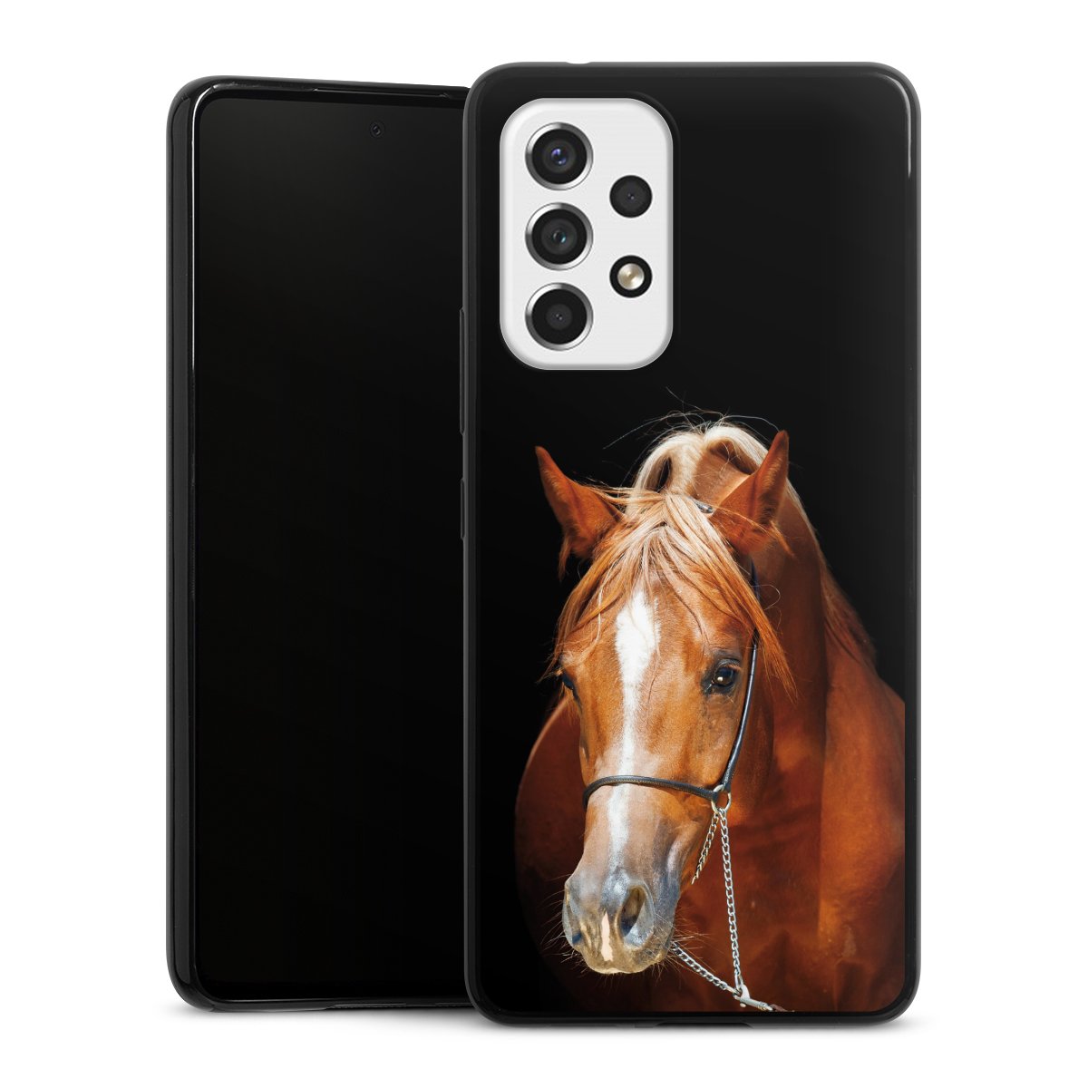 Galaxy A53 5G Handy Slim Case extra dünn Silikon Handyhülle schwarz Hülle Mare Horse Hobby Silikon Slim Case