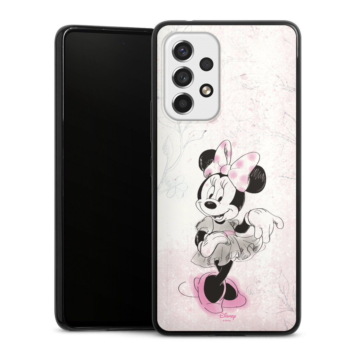 Galaxy A53 5G Handy Slim Case extra dünn Silikon Handyhülle schwarz Hülle Disney Minnie Mouse Vintage Silikon Slim Case