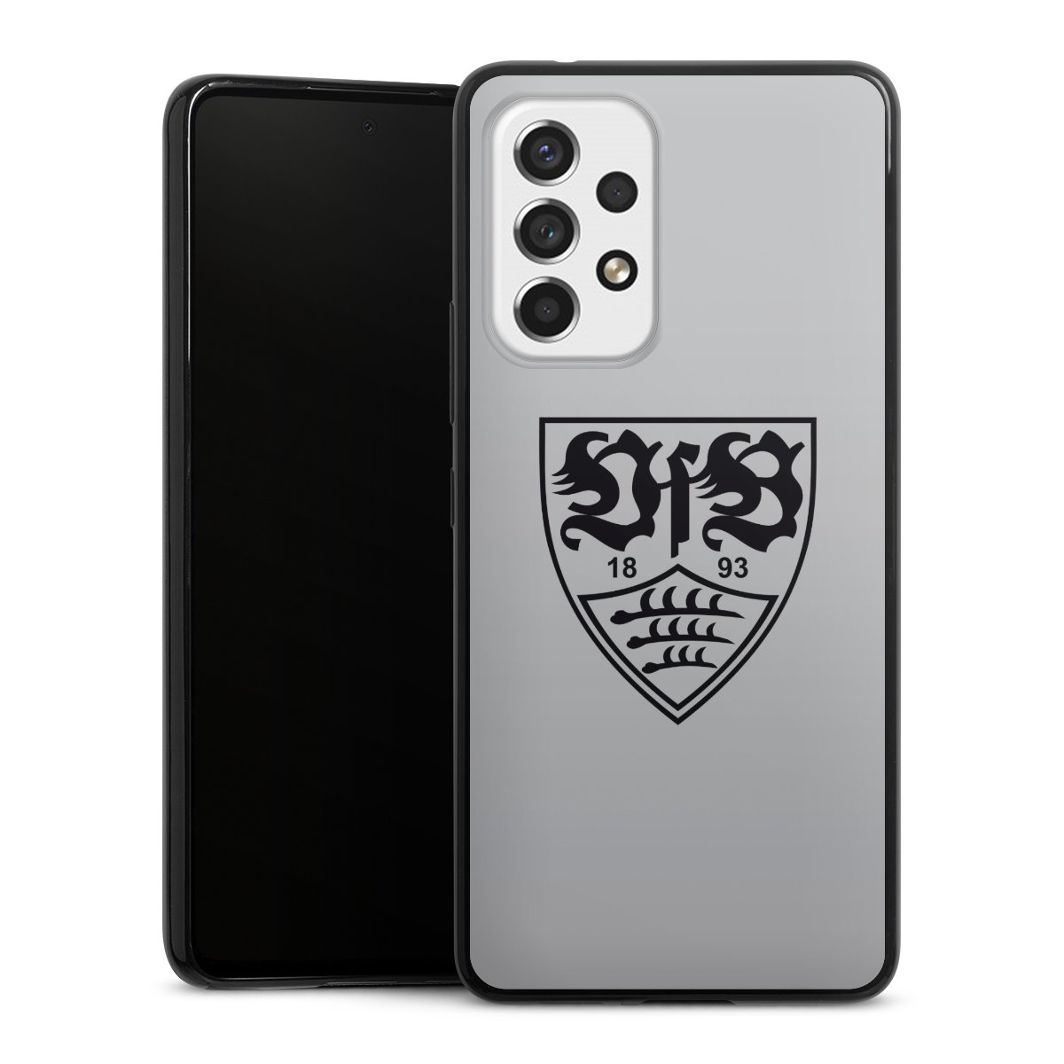 Galaxy A53 5G Handy Slim Case extra dünn Silikon Handyhülle schwarz Hülle Logo Vfb Stuttgart Official Licensed Product Silikon Slim Case