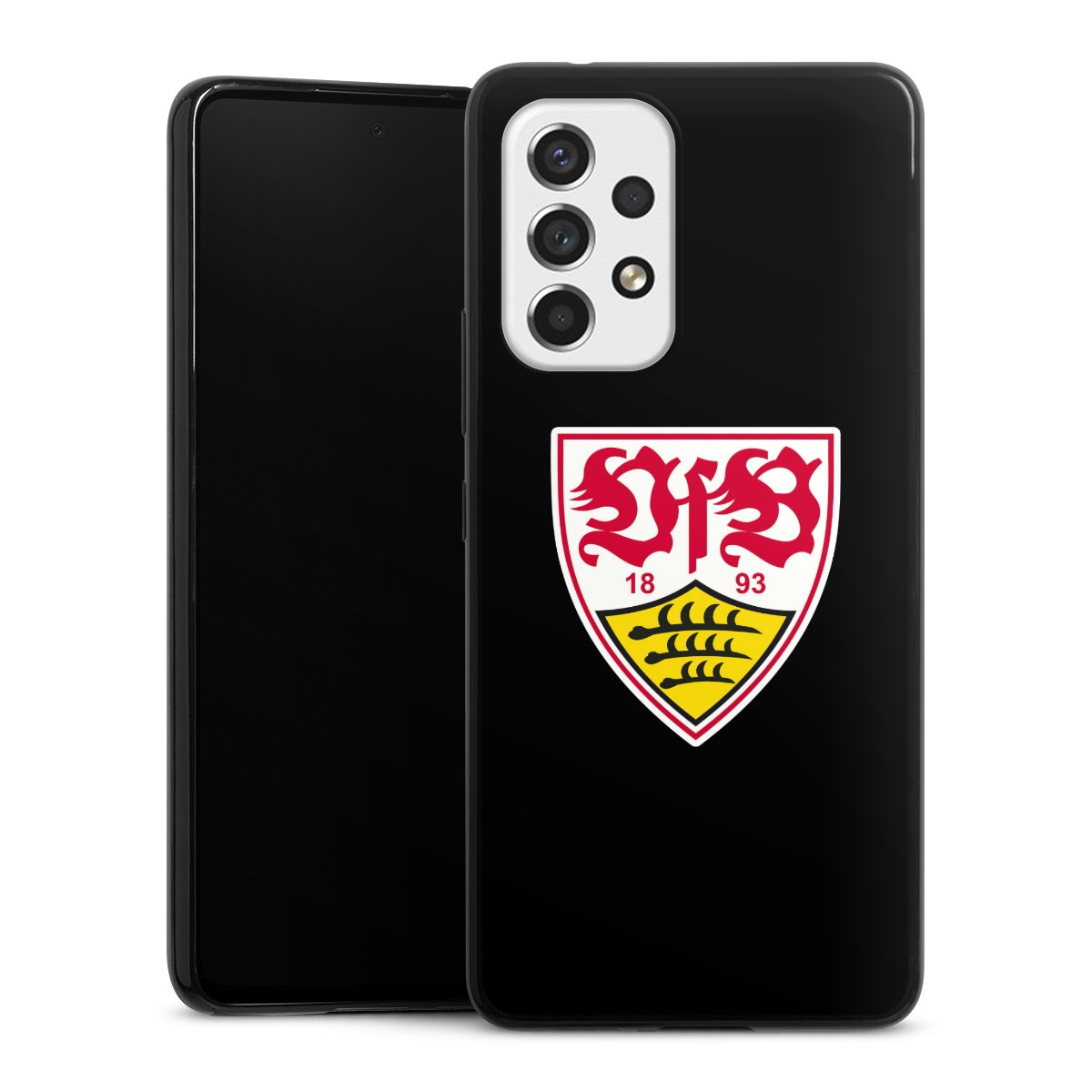 Galaxy A53 5G Handy Slim Case extra dünn Silikon Handyhülle schwarz Hülle Vfb Stuttgart Official Licensed Product Coat Of Arms Silikon Slim Case