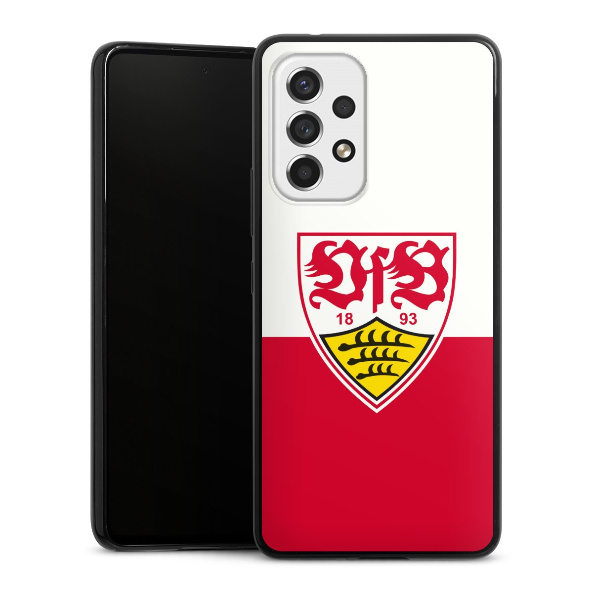 Galaxy A53 5G Handy Slim Case extra dünn Silikon Handyhülle schwarz Hülle Official Licensed Product Logo Vfb Stuttgart Silikon Slim Case