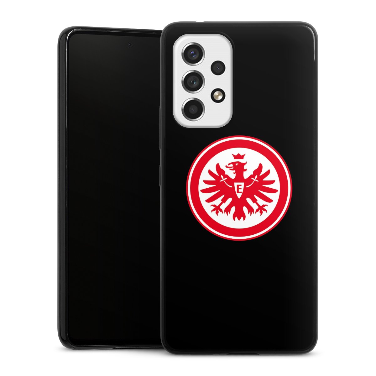 Galaxy A53 5G Handy Slim Case extra dünn Silikon Handyhülle schwarz Hülle Eintracht Frankfurt Sge Eagle Silikon Slim Case