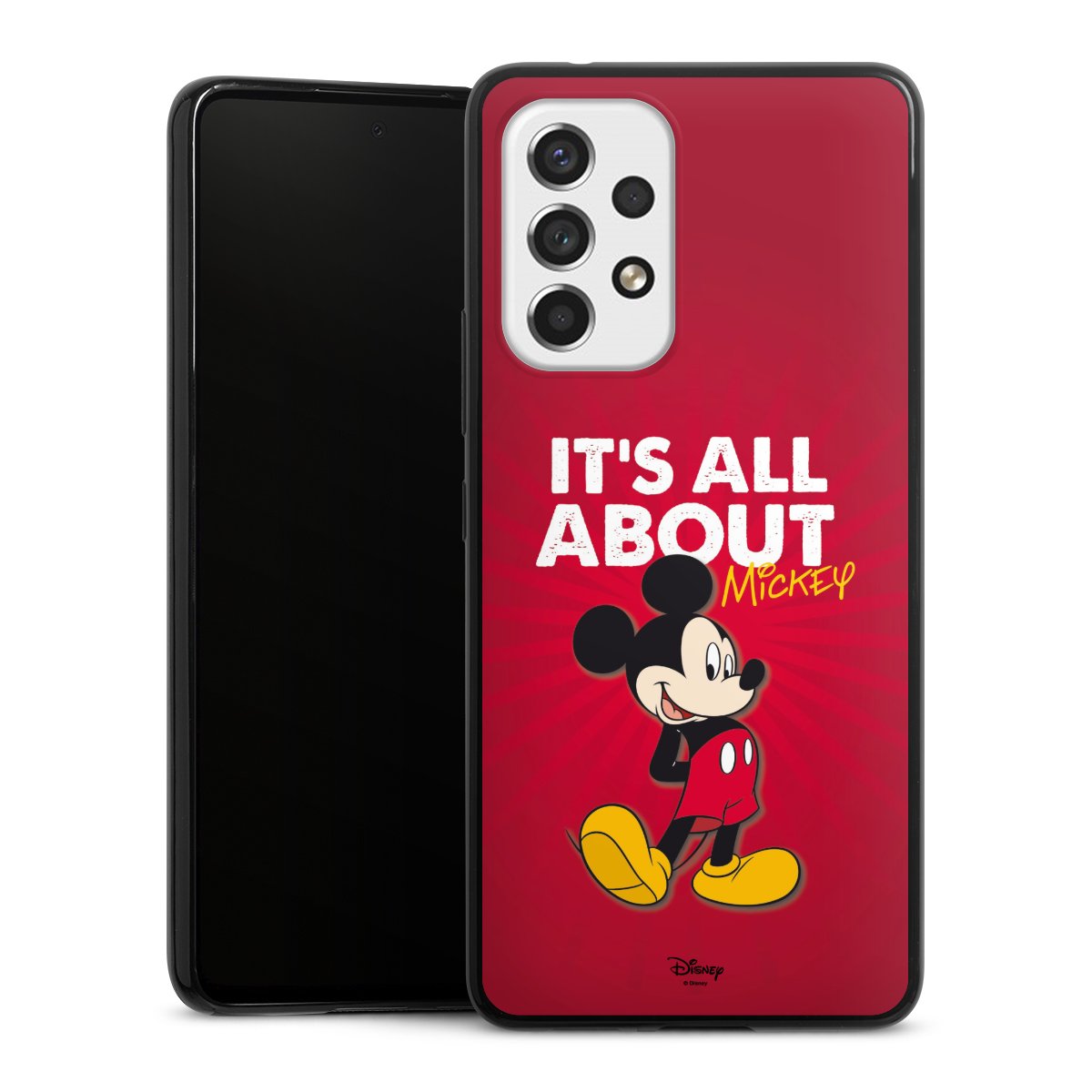 Galaxy A53 5G Handy Slim Case extra dünn Silikon Handyhülle schwarz Hülle Mouse Disney Official Licensed Product Silikon Slim Case