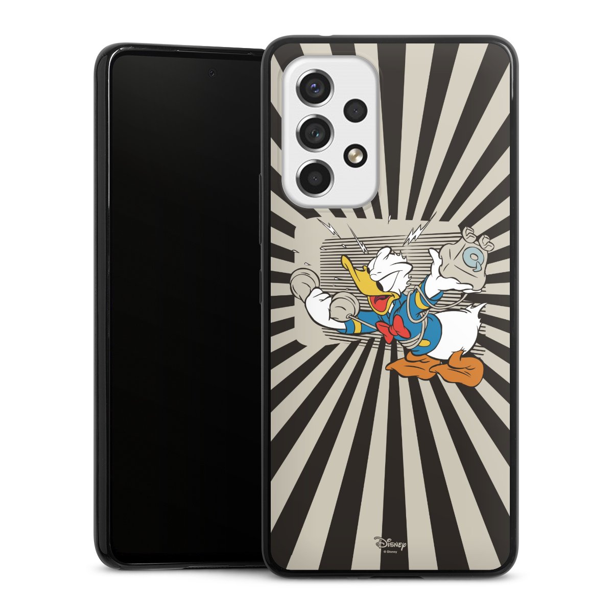 Galaxy A53 5G Handy Slim Case extra dünn Silikon Handyhülle schwarz Hülle Donald Duck Disney Official Licensed Product Silikon Slim Case