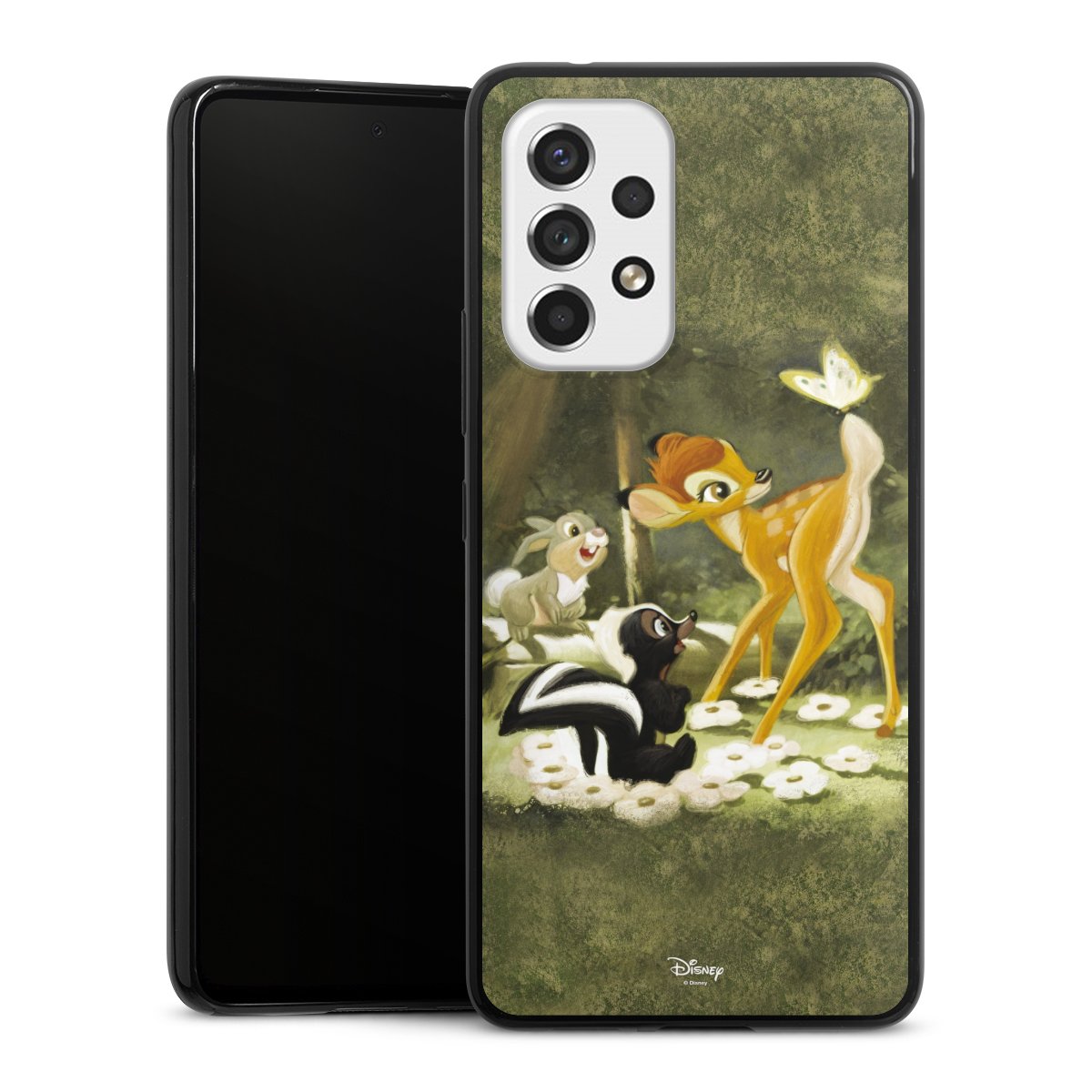 Galaxy A53 5G Handy Slim Case extra dünn Silikon Handyhülle schwarz Hülle Disney Official Licensed Product Bambi Silikon Slim Case