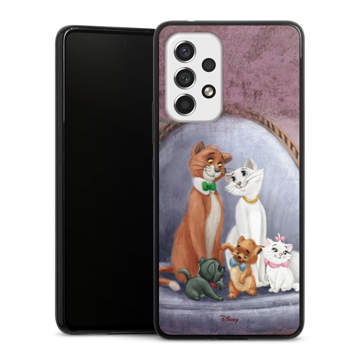 Galaxy A53 5G Handy Slim Case extra dünn Silikon Handyhülle schwarz Hülle Official Licensed Product Disney Aristocats Silikon Slim Case