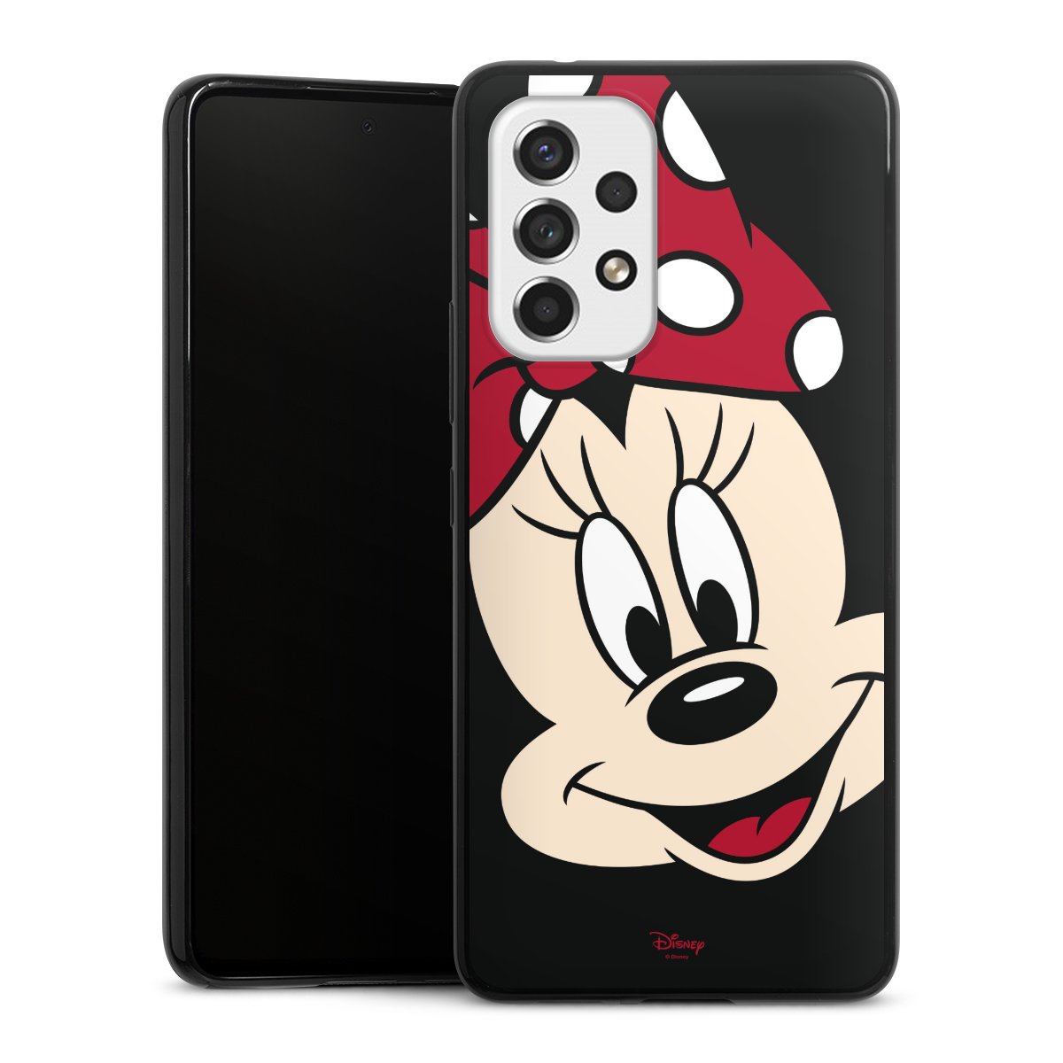 Galaxy A53 5G Handy Slim Case extra dünn Silikon Handyhülle schwarz Hülle Minnie Mouse Official Licensed Product Disney Silikon Slim Case