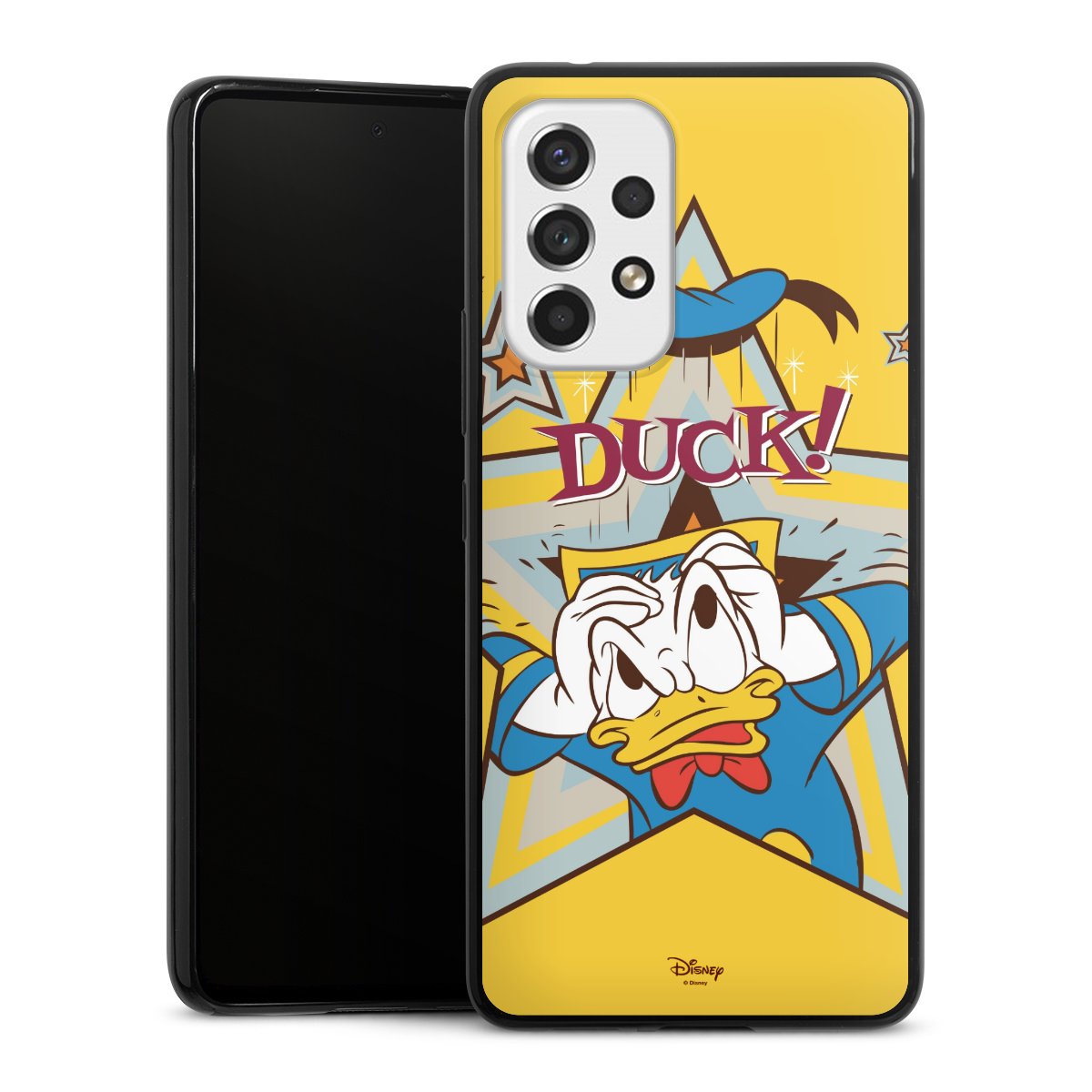 Galaxy A53 5G Handy Slim Case extra dünn Silikon Handyhülle schwarz Hülle Official Licensed Product Donald Duck Disney Silikon Slim Case