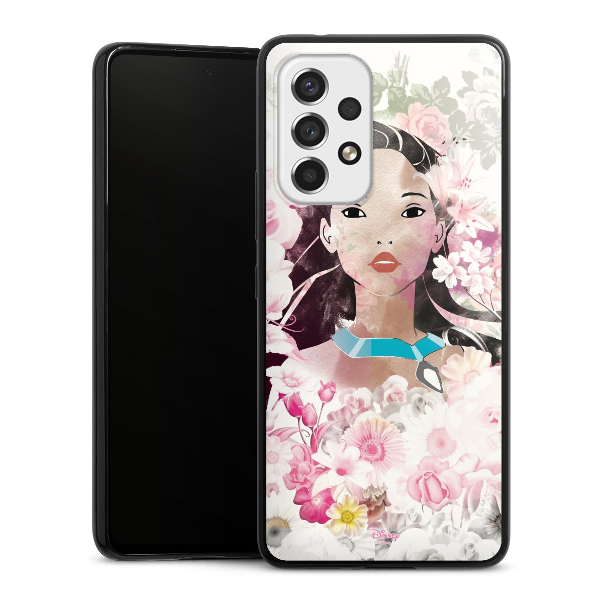 Galaxy A53 5G Handy Slim Case extra dünn Silikon Handyhülle schwarz Hülle Pocahontas Official Licensed Product Disney Silikon Slim Case