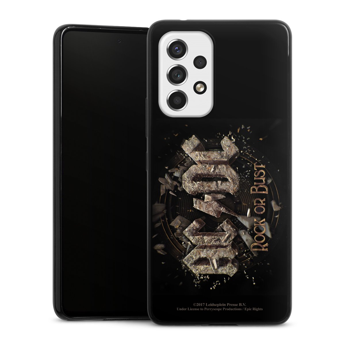 Galaxy A53 5G Handy Slim Case extra dünn Silikon Handyhülle schwarz Hülle Acdc Official Licensed Product Rock Or Bust Silikon Slim Case