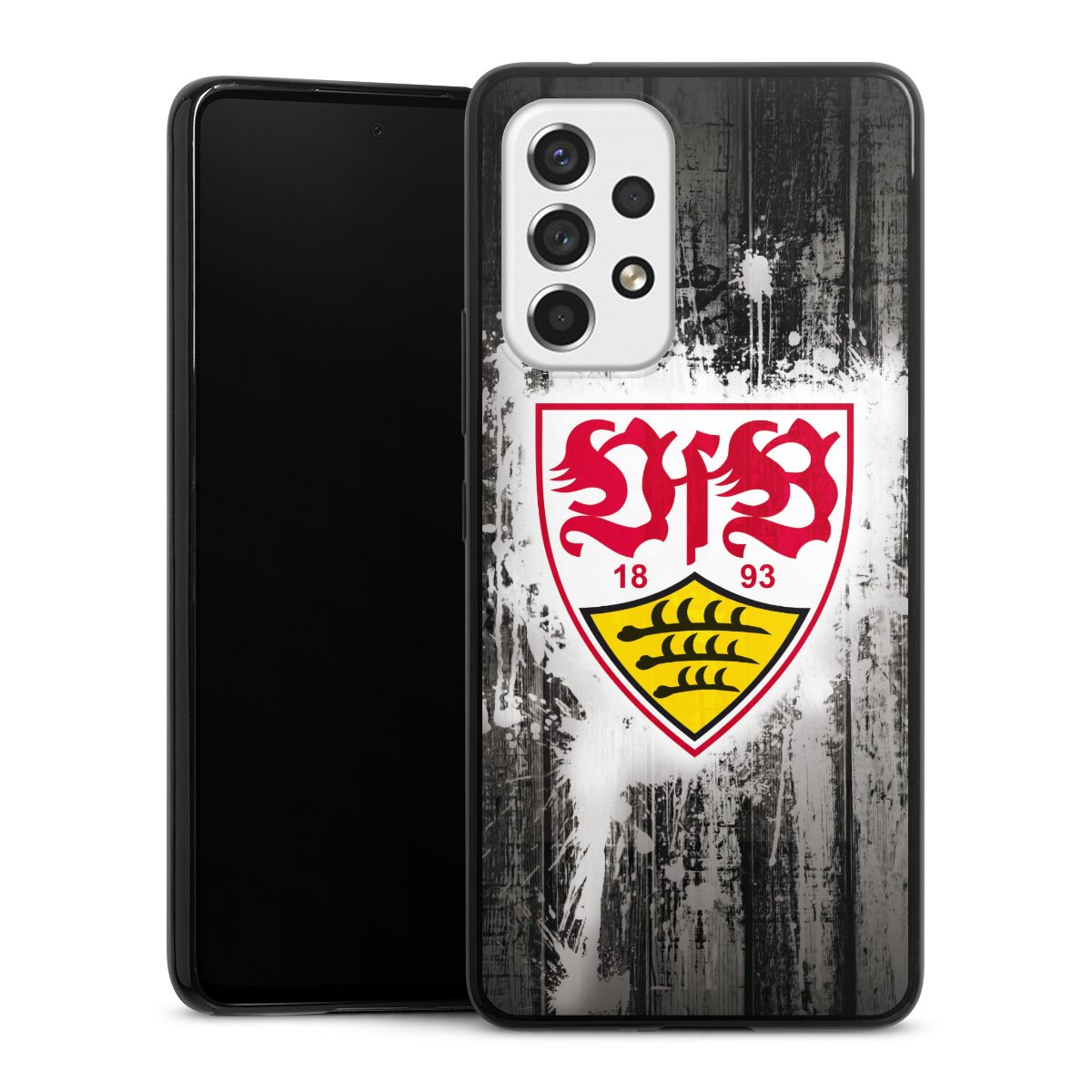 Galaxy A53 5G Handy Slim Case extra dünn Silikon Handyhülle schwarz Hülle Vfb Stuttgart Official Licensed Product Silikon Slim Case