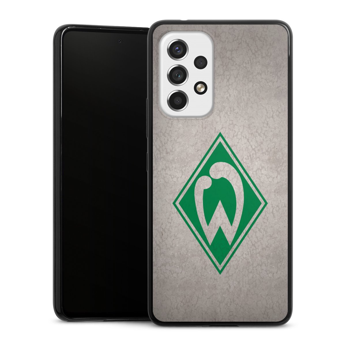 Galaxy A53 5G Handy Slim Case extra dünn Silikon Handyhülle schwarz Hülle Sv Werder Bremen Concrete Official Licensed Product Silikon Slim Case