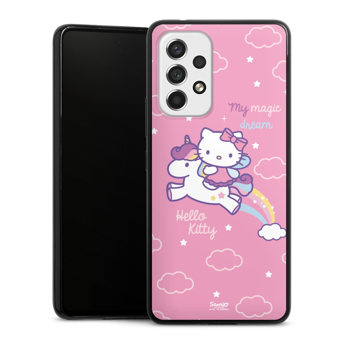 Galaxy A53 5G Handy Slim Case extra dünn Silikon Handyhülle schwarz Hülle Einhorn Official Licensed Product Hello Kitty Silikon Slim Case