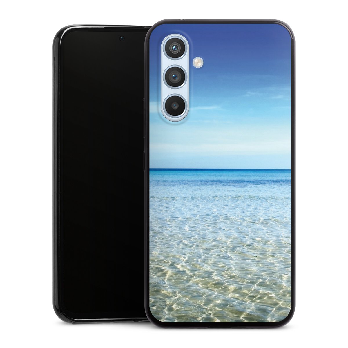 Galaxy A54 5G Handy Slim Case extra dünn Silikon Handyhülle schwarz Hülle Urlaub Sky Ocean Silikon Slim Case