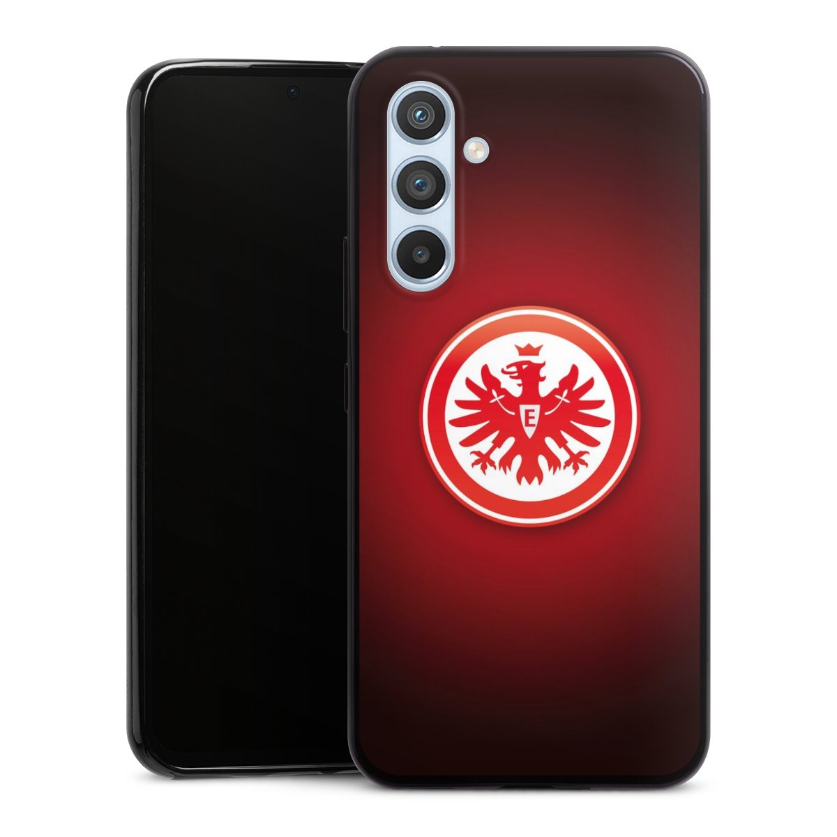 Galaxy A54 5G Handy Slim Case extra dünn Silikon Handyhülle schwarz Hülle Eintracht Frankfurt Official Licensed Product Coat Of Arms Silikon Slim Case