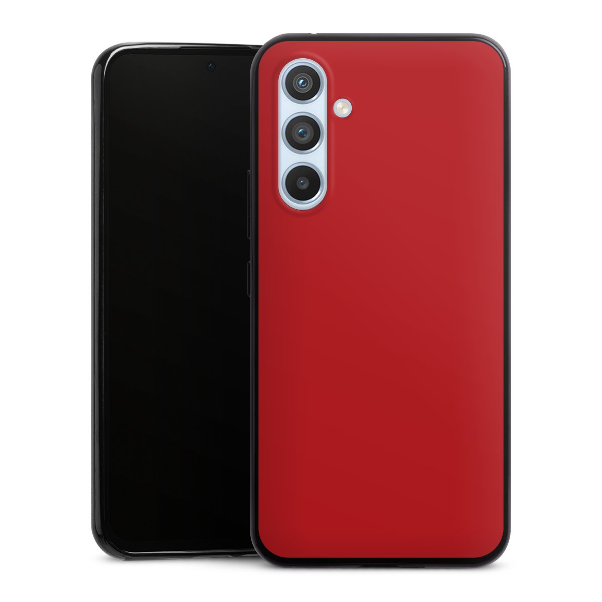 Galaxy A54 5G Handy Slim Case extra dünn Silikon Handyhülle schwarz Hülle Colour Unicoloured Red Silikon Slim Case