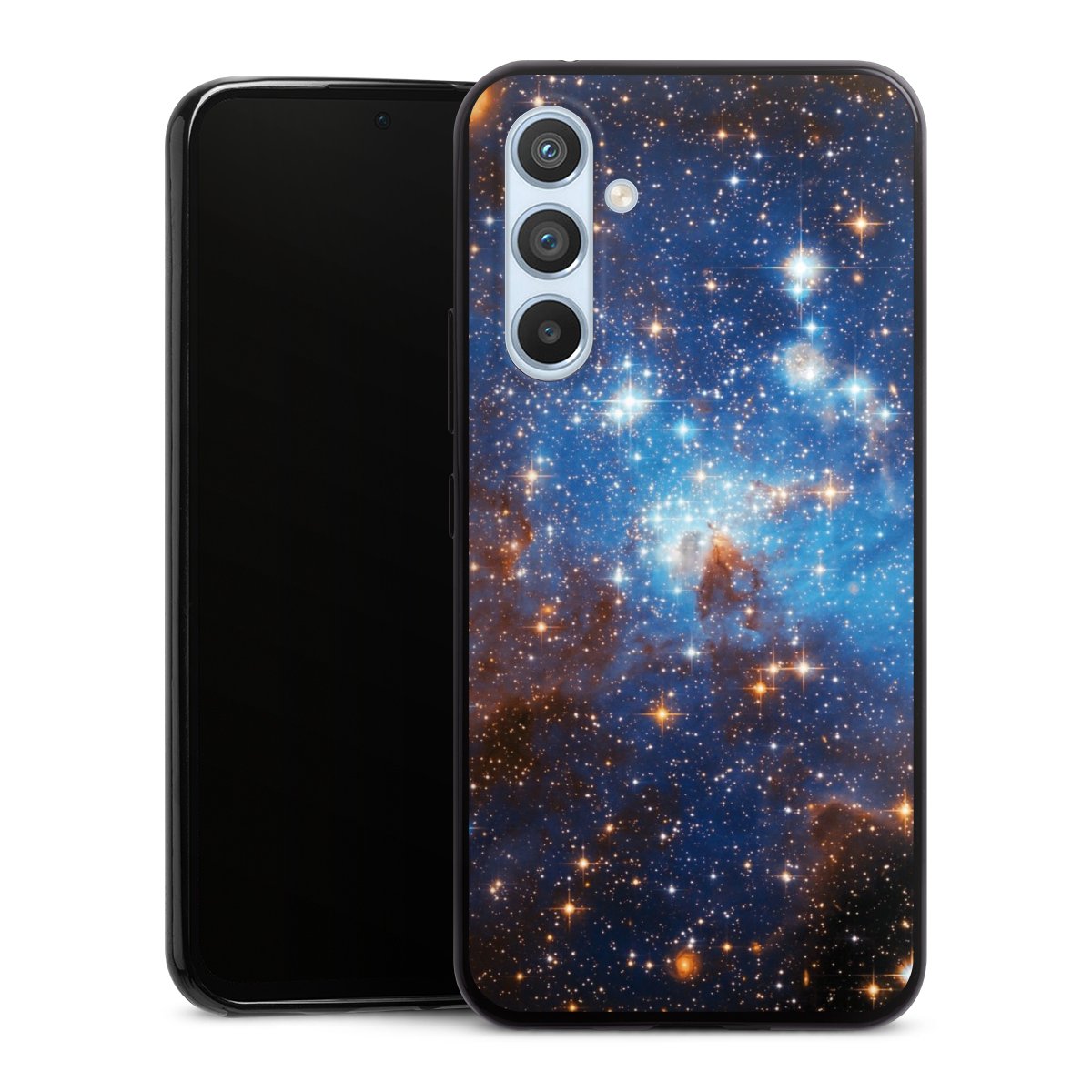 Galaxy A54 5G Handy Slim Case extra dünn Silikon Handyhülle schwarz Hülle Star Weltall Galaxy Silikon Slim Case