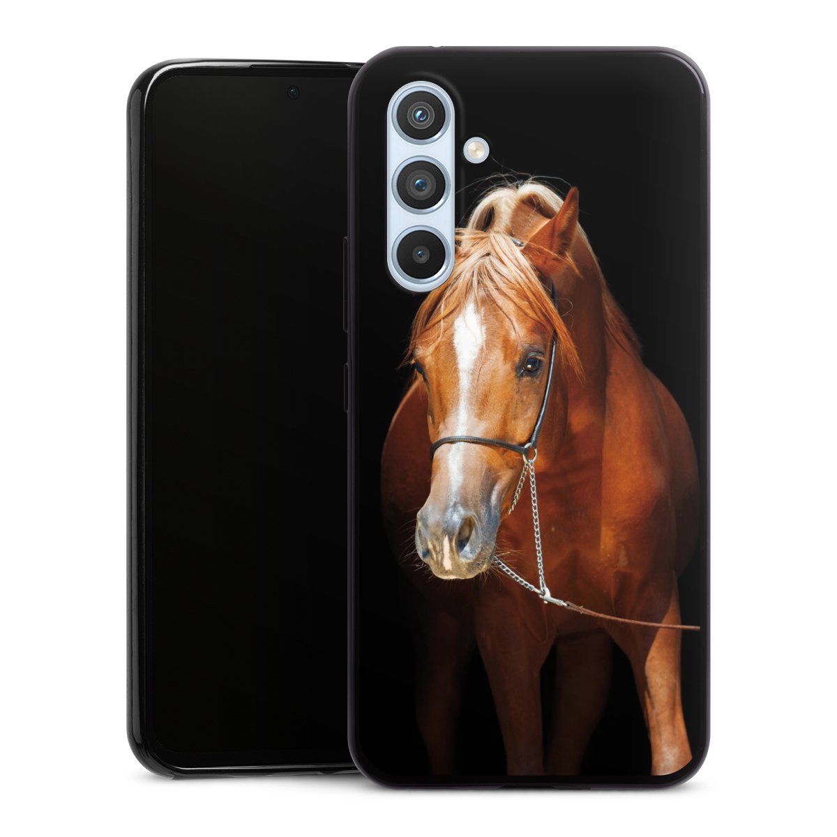 Galaxy A54 5G Handy Slim Case extra dünn Silikon Handyhülle schwarz Hülle Mare Horse Hobby Silikon Slim Case